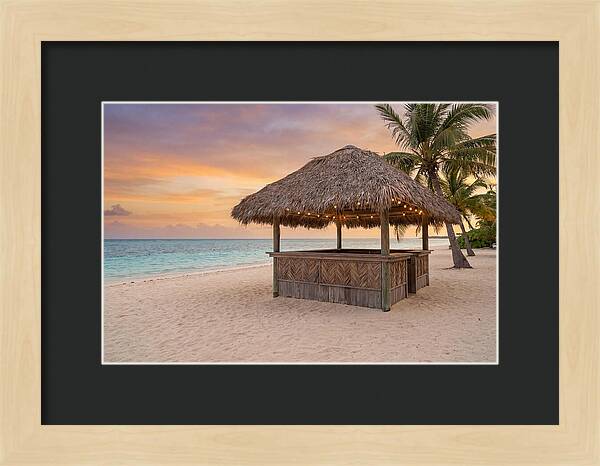 Island Beach Bar At Sunset