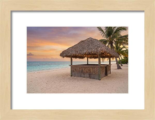 Island Beach Bar At Sunset