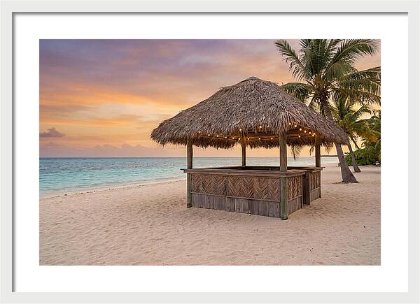 Island Beach Bar At Sunset