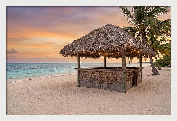 Island Beach Bar At Sunset