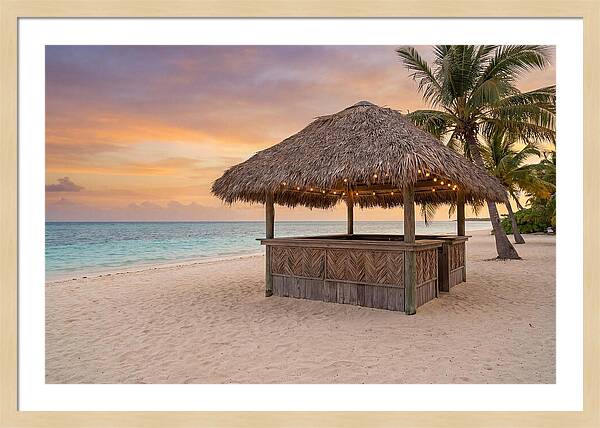 Island Beach Bar At Sunset