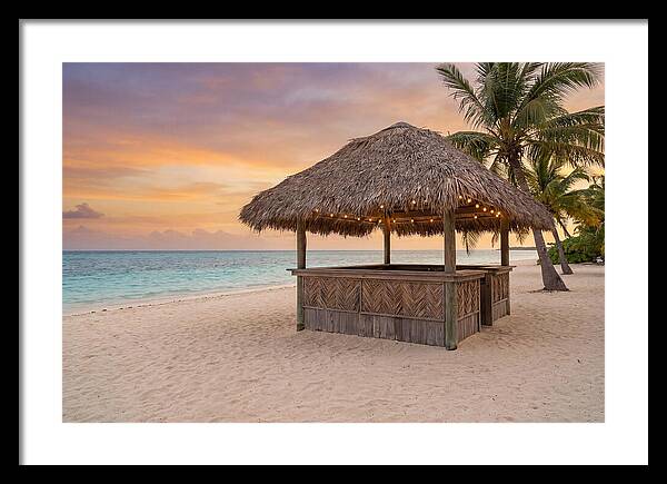 Island Beach Bar At Sunset