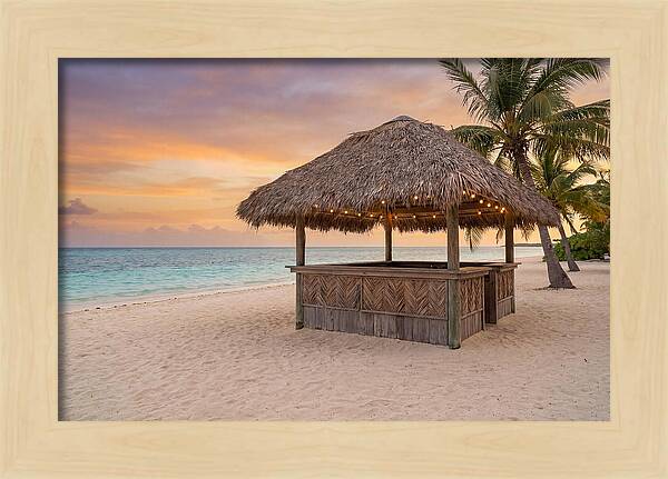 Island Beach Bar At Sunset