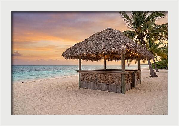 Island Beach Bar At Sunset
