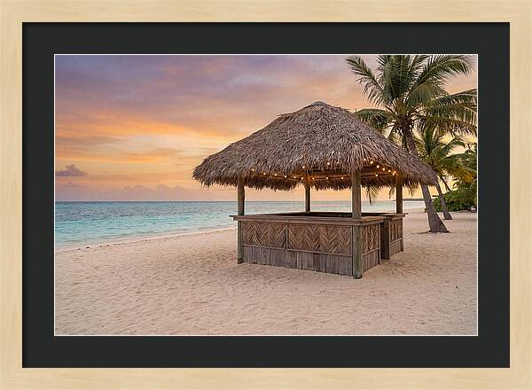 Island Beach Bar At Sunset