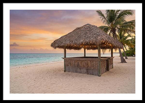 Island Beach Bar At Sunset