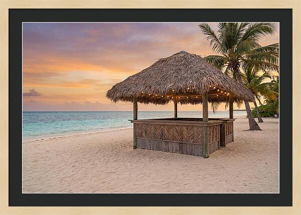 Island Beach Bar At Sunset