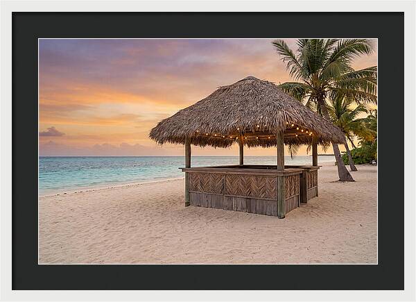 Island Beach Bar At Sunset