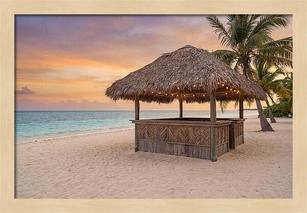 Island Beach Bar At Sunset