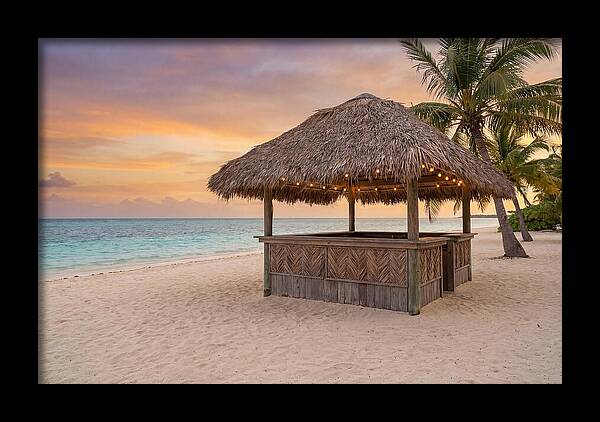 Island Beach Bar At Sunset