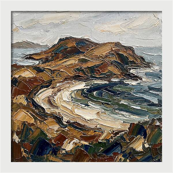 Island Landscape In Earthy Tones