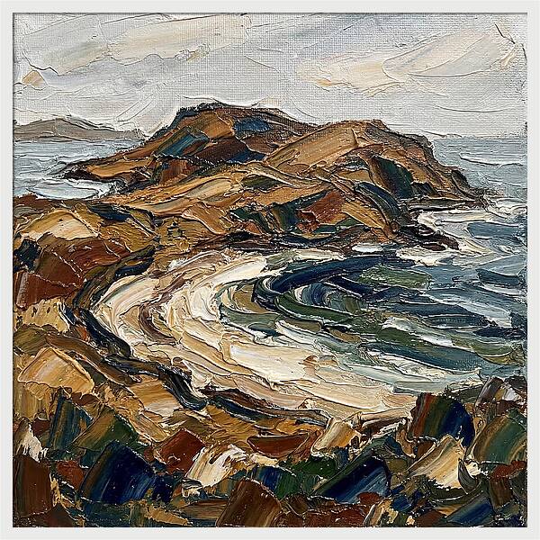 Island Landscape In Earthy Tones
