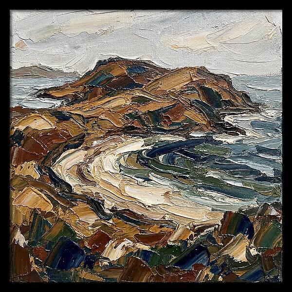 Island Landscape In Earthy Tones