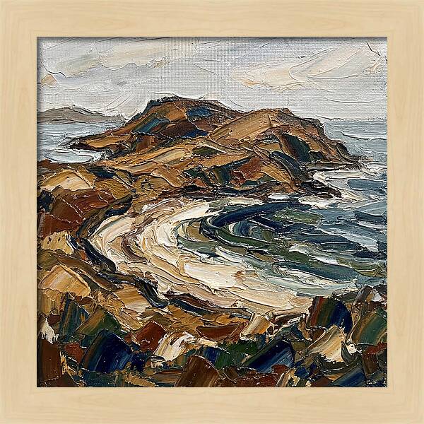 Island Landscape In Earthy Tones