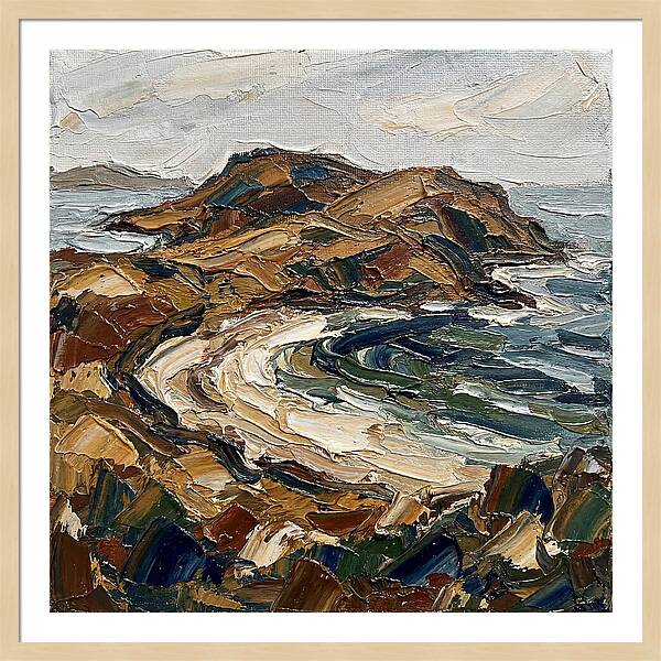 Island Landscape In Earthy Tones