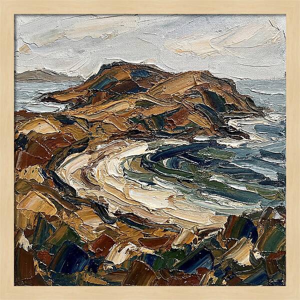 Island Landscape In Earthy Tones