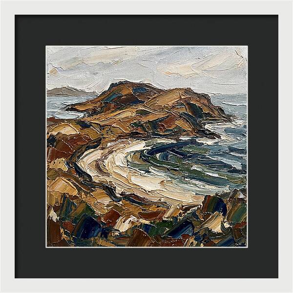 Island Landscape In Earthy Tones