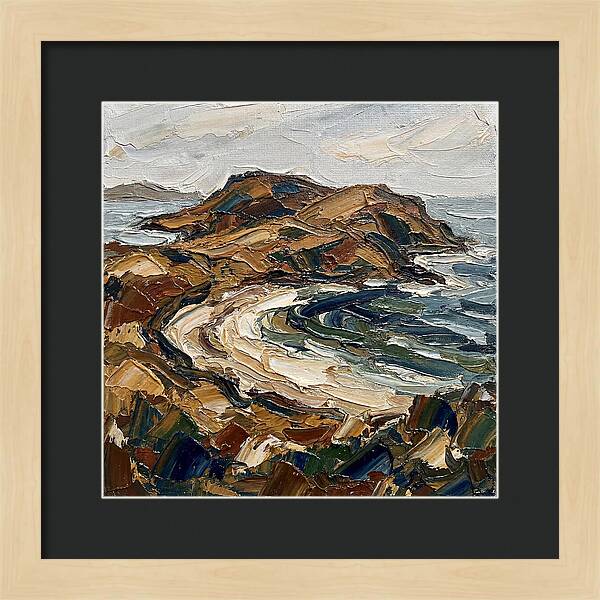 Island Landscape In Earthy Tones