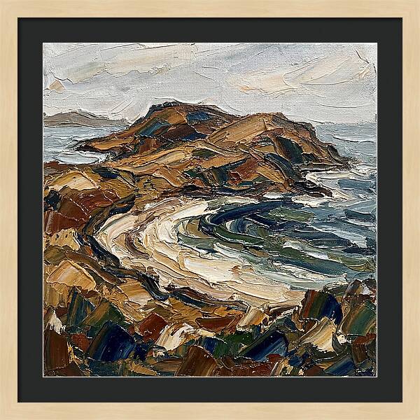 Island Landscape In Earthy Tones
