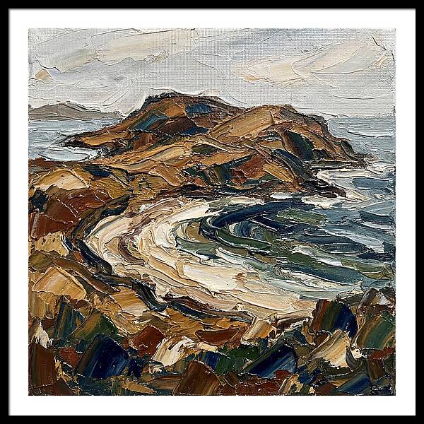 Island Landscape In Earthy Tones