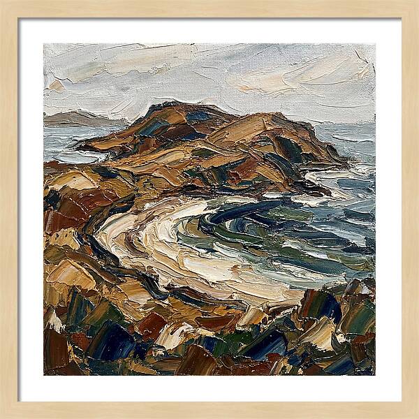 Island Landscape In Earthy Tones