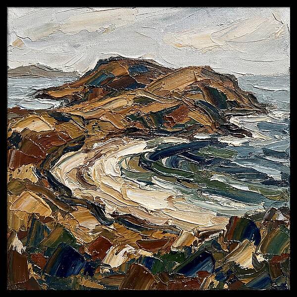 Island Landscape In Earthy Tones