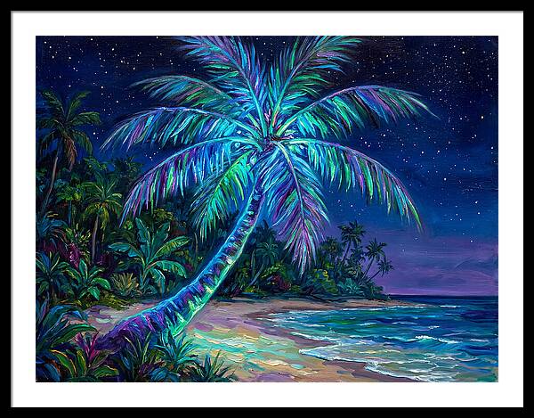 Island Palm Under Stars