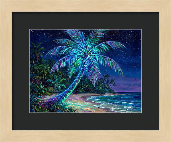 Island Palm Under Stars