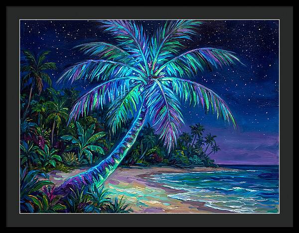 Island Palm Under Stars