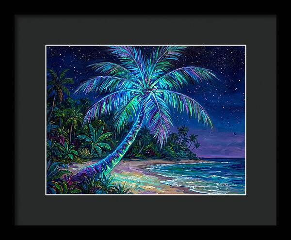 Island Palm Under Stars