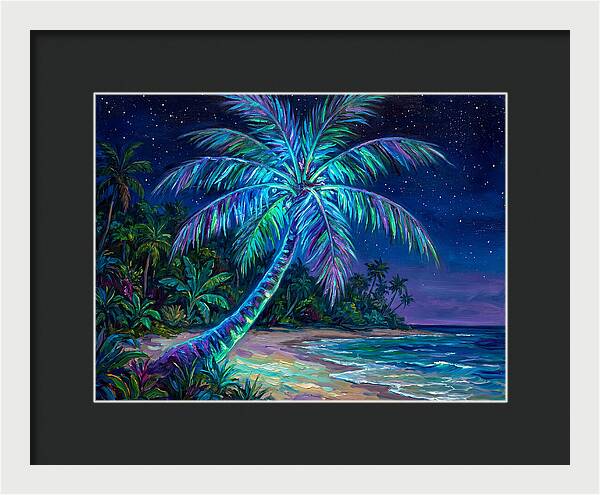 Island Palm Under Stars