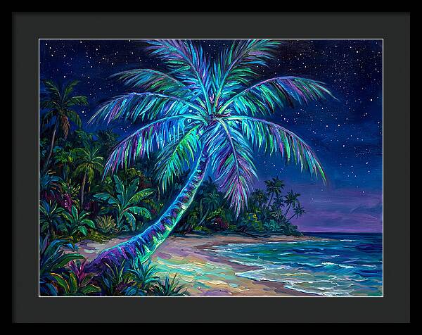 Island Palm Under Stars