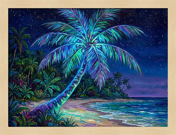 Island Palm Under Stars