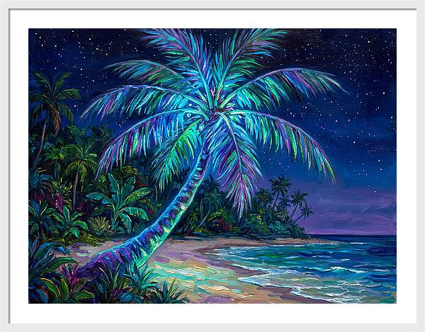 Island Palm Under Stars