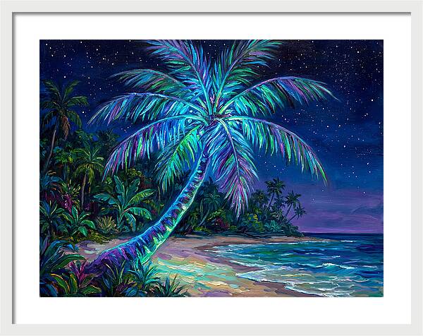 Island Palm Under Stars