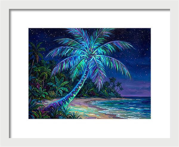 Island Palm Under Stars