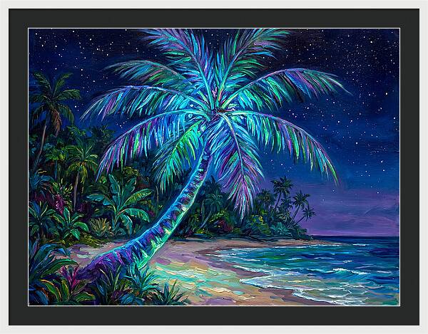 Island Palm Under Stars