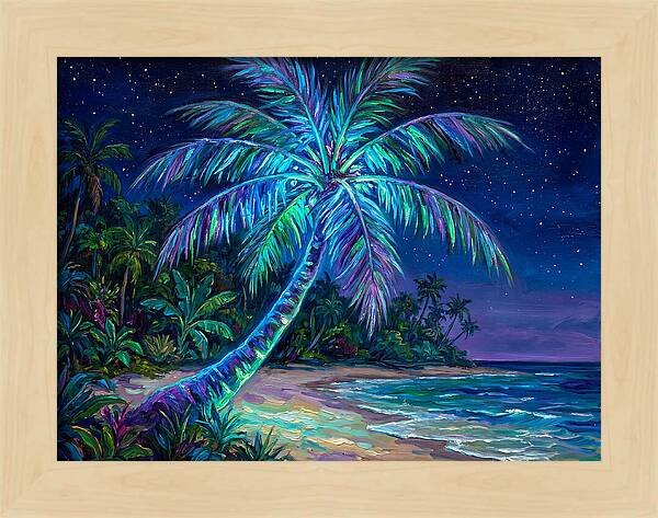 Island Palm Under Stars