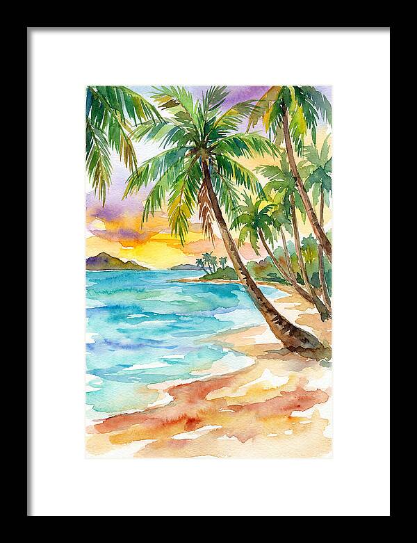Island Paradise At Sunset