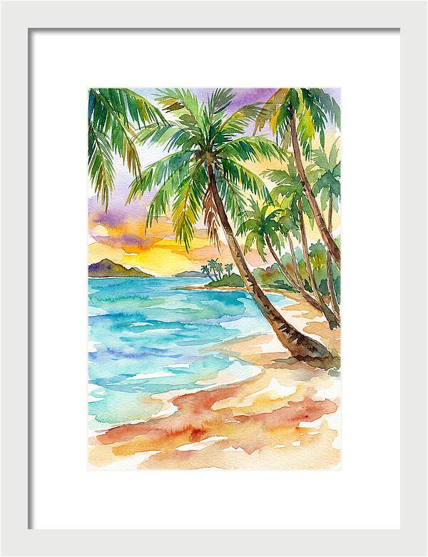 Island Paradise At Sunset
