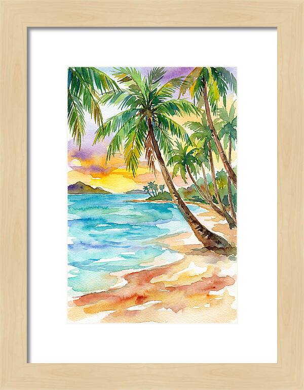 Island Paradise At Sunset