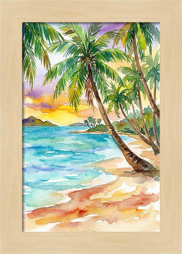 Island Paradise At Sunset