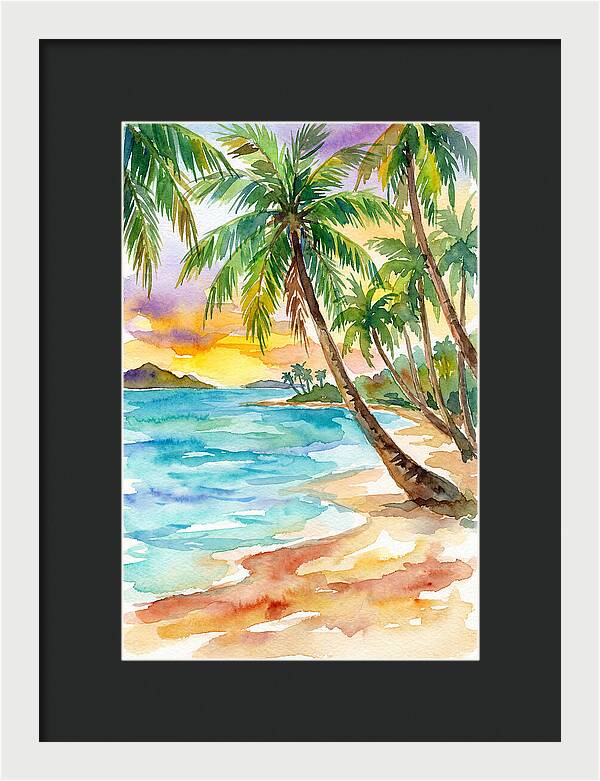 Island Paradise At Sunset