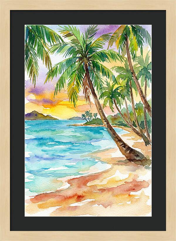 Island Paradise At Sunset