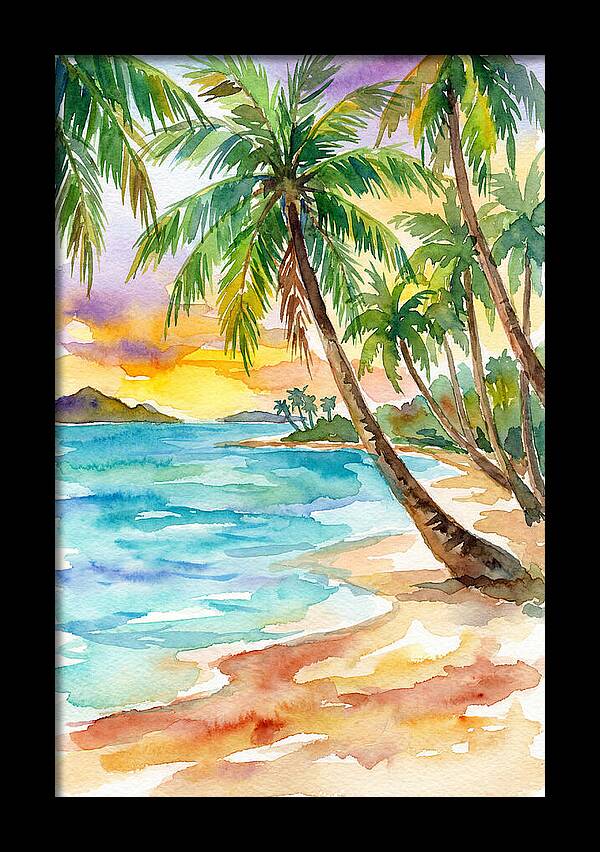 Island Paradise At Sunset