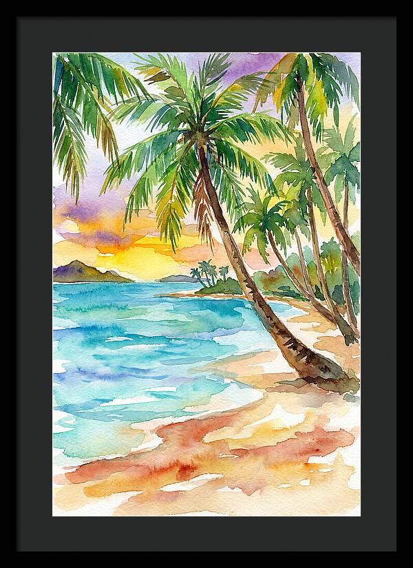 Island Paradise At Sunset