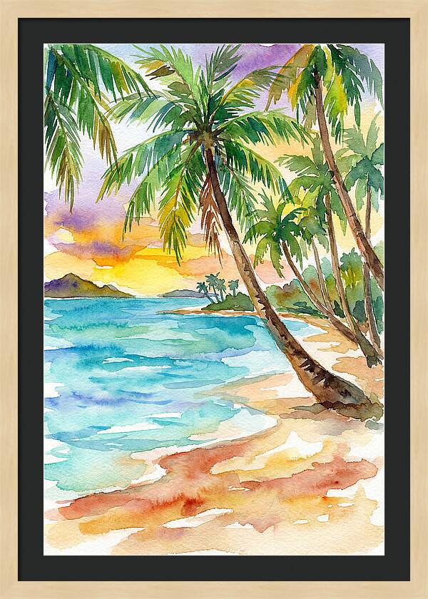 Island Paradise At Sunset