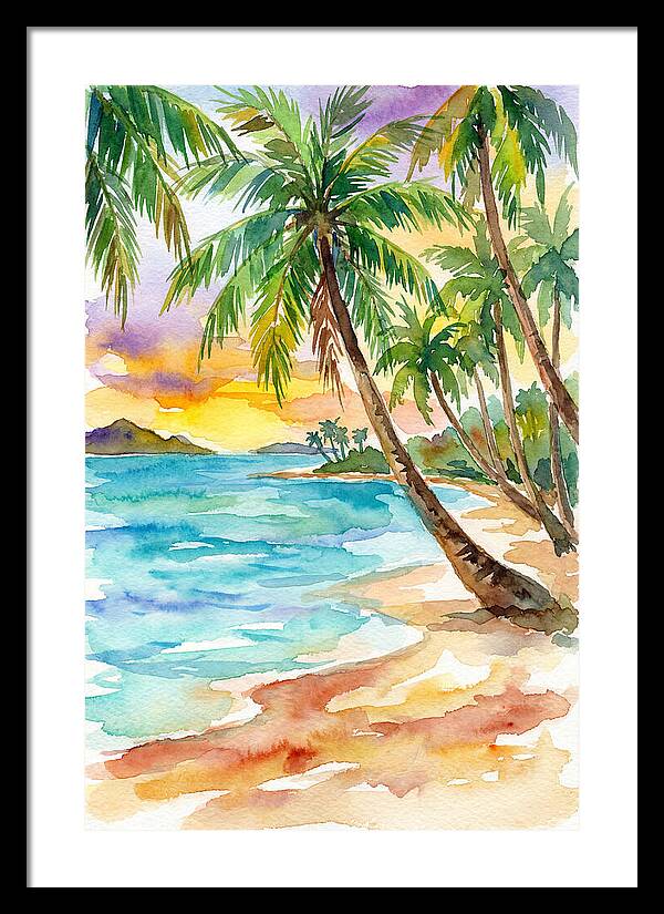 Island Paradise At Sunset