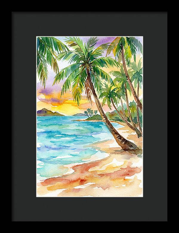 Island Paradise At Sunset