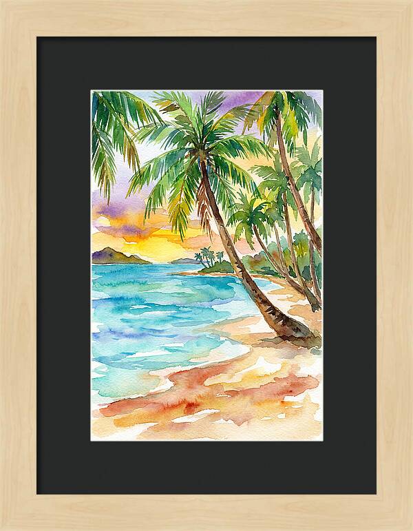 Island Paradise At Sunset